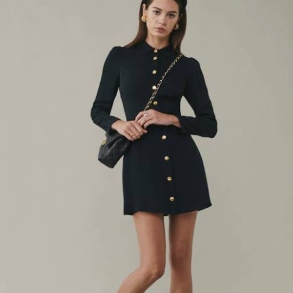 Reformation Hugh black dress size 8 NWT